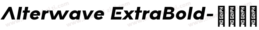 Alterwave ExtraBold字体转换